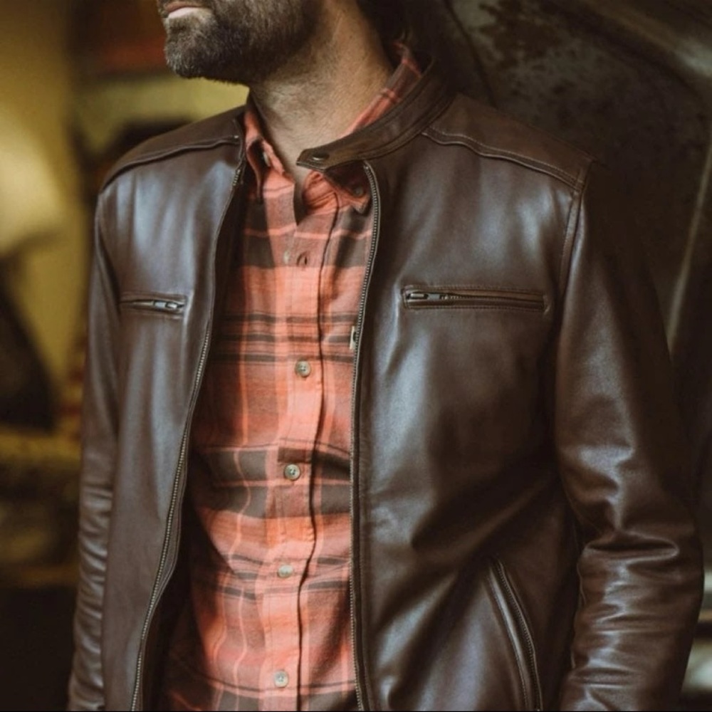 URU Recoleta Argentina Men's Brown Leather Jacket